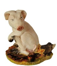 Pig Figurine Anthropomorphic Farm Hog Piglet sculpture Flambro Piggin Prickly - £31.01 GBP