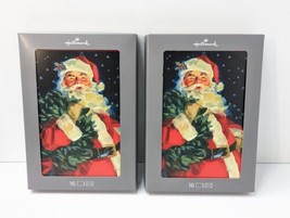 32 Hallmark Christmas Cards & Envelopes Holiday Boxed Santa (2 Boxes Of 16 Each) - $32.62