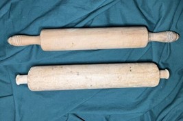 Vintage Wooden Rolling Pins Kitchen Baking Decor Primitive-Lot of 2 - £9.33 GBP