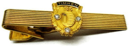 1 5/8&quot; Timken 35 Year Neck Tie Bar 1/20 12K Gold Filled 10K Emblem Diamond Vtg - £155.32 GBP