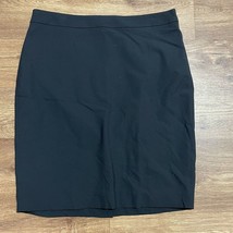 Banana Republic Black Straight Pencil Skirt Size 8 Wool Stretch Closet Staple - £9.38 GBP