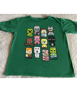 Mojang Minecraft Boys Green Pig Cheetah Zombie Alex Short Sleeve Shirt 8 - $12.64 CAD