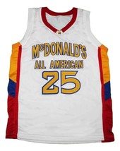 Derrick Rose #25 McDonalds All American New Men Basketball Jersey White Any Size image 4