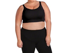 On The Plus Side plus size double layer sports bra in Black - £38.11 GBP