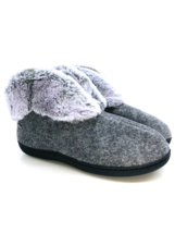 ULTRAIDEAS Faux Fur-Collar Slipper Boot - Gray US 10 / EUR 41 - £18.10 GBP