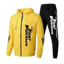New Men&#39;s Tracksuit Zipper hoodies and Sweatpants Jogging Suit Autumn Wi... - £48.12 GBP