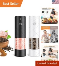 Modern Rechargeable Salt and Pepper Grinders with Adjustable Coarseness ... - $40.50