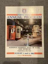 08/1982 National Baseball Hall of Fame &amp; Museum Annual Program Coopersto... - £8.74 GBP