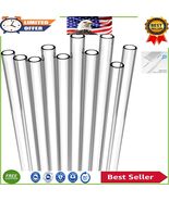 10 Long Reusable Drinking Straws - BPA-Free Plastic for Smoothies &amp; Milk... - $26.56 CAD