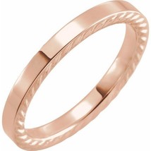 Authenticity Guarantee 
18K Rose Gold 3MM Rope Design Wedding Band - £795.67 GBP+
