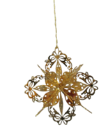 Danbury Mint 23K Gold Plated 3D Snowflake 1997 Christmas Tree Ornament - $15.58