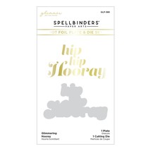 Spellbinders Glimmer Hot Foil Plate &amp; Die Set-Hooray GLP388 - £16.98 GBP