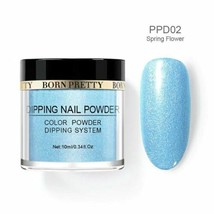 Born Pretty Shimmer Pearlescent Dipping Powder - Spring Flower - Blue Shade - $5.00