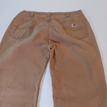 Carhartt Relaxed Fit Straight Leg Men's Khaki Cotton Jeans Size 38×32 image 12