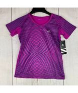 Adidas Logo Medium Athletic T-Shirt Purple New Youth Girls - $20.92 CAD