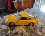 Vintage 1993 Porsche Carrera 911 ~ 1/24 Scale Yellow Diecast Model by Bu... - $19.80