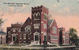First Methodist Episcopal Church Columbus Kansas KS Postcard Moran A18 - £2.39 GBP