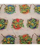 Vintage 1987 Teenage Mutant Ninja Turtle Flat Twin Sheet PolyCotton Mira... - $19.75