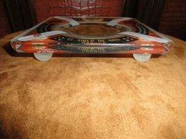 Heavy Thick Glass Cigar Ashtray Measures 8" square image 3