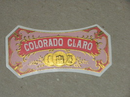 unused Vintage Colorado Claro Cigar wrapper label  3&quot; x 1 1/2&quot;  VG+ - £4.78 GBP