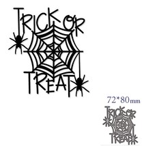 Halloween Trick Or Tree Spider Web Metal Cutting Dies Scrapbook Card Craft - £8.51 GBP