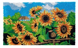 Sunflower Field Rug Latch Hooking Kit (85x58cm) - £59.61 GBP