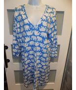Lilly Pulitzer Christie Dress Tusk In The Sun Bay Blue Elephant Print Si... - €64,27 EUR