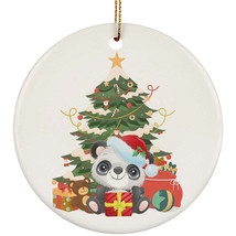 Cute Panda Pine Tree Xmas Ornament Merry Christmas Gift Decor For Animal Lover - £11.70 GBP