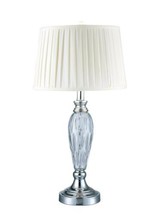 Table Lamp DALE TIFFANY VELLA Orb Finial Drum Shade Tapered Teardrop Ste... - £159.87 GBP