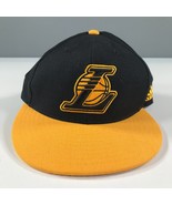 Los Angeles Lakers Snapback Hat Size Black Yellow Logo Adidas Wool Flat ... - £14.57 GBP