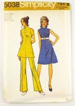 Simplicity 5038 Misses Petite Dress Tunic Pants Hippy A-Line SZ 10 Cut - £3.14 GBP