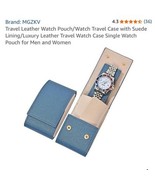 Travel Leather Watch Pouch/Watch Travel Case with Suede Lining/Luxury Le... - $453.31 MXN Travel Leather Watch Pouch/Watch Travel Case with Suede Lining/Luxury Le... - $453.31 MXN