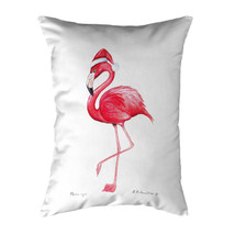 Betsy Drake Flamingo Santa Noncorded Pillow 16x20 - £42.76 GBP