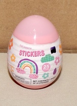 Easter Sheet Stickers 3&quot; Egg 25 Total Rainbow Stickers Age 3+ NIB 261S - $2.49