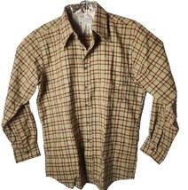 Country Classics By Lord Jeff Men L Wool Button Down Long Sleeve Strip Shirt - £32.51 GBP