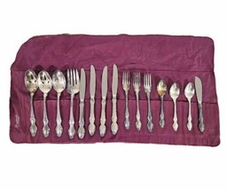 Reed & Barton Mirrorstele Flatware Set of 15 Pieces Serving Spoons Forks Knives - $44.55