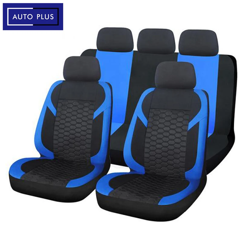 AUTO PLUS Universal Diamond Lattice Polyester Blue 4pcs/9pcs Racing Car Seat - £22.96 GBP+