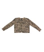 Nina Leonard Vintage 90s Lambswool Angora Leopard Cardigan Sweater Sz Pe... - $719.83 MXN