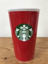Starbucks Red Green Holiday Reusable Ceramic Porcelain Travel Coffee Mug... - £29.40 GBP
