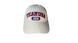 Olympics Team USA Rio 2016 Strap Back Baseball Hat Cap Beige Team Apparel - £9.71 GBP