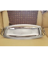 Kromex VTG MCM Charcuterie Board Chrome Brass Tone Oval Serving Tray Pla... - $37.79 CAD