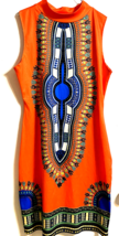 Retro Womens Tribal Sleeveless High Neck Stretch Bodycon Dress Multicolor 3XL - £17.64 GBP