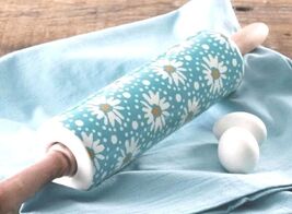 Pioneer Woman ~ Stoneware ~ Rolling Pin ~ FLEA MARKET w/Acacia Wood Handles - $60.00