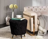 Safavieh Home Collection Oriana Retro Black Sheepskin Ottoman - $248.99