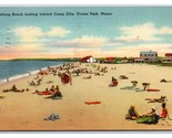 Beach View Camp Ellis Ocean Park Maine ME Linen Postcard Y3 - £3.06 GBP