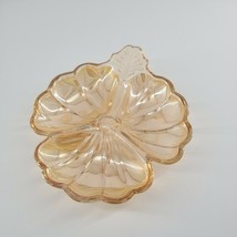 Carnival Glass Marigold Iridescen 3 Section or 3 Leaf Clover Candy Dish ... - $9.95