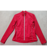 Reebok Jacket Women Small Pink Polyester Fitted Long Sleeve Pocket Logo ... - $25.30 CAD