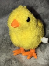 Wind Up Furry Baby Chick Duck Chicken Hops - $21.83