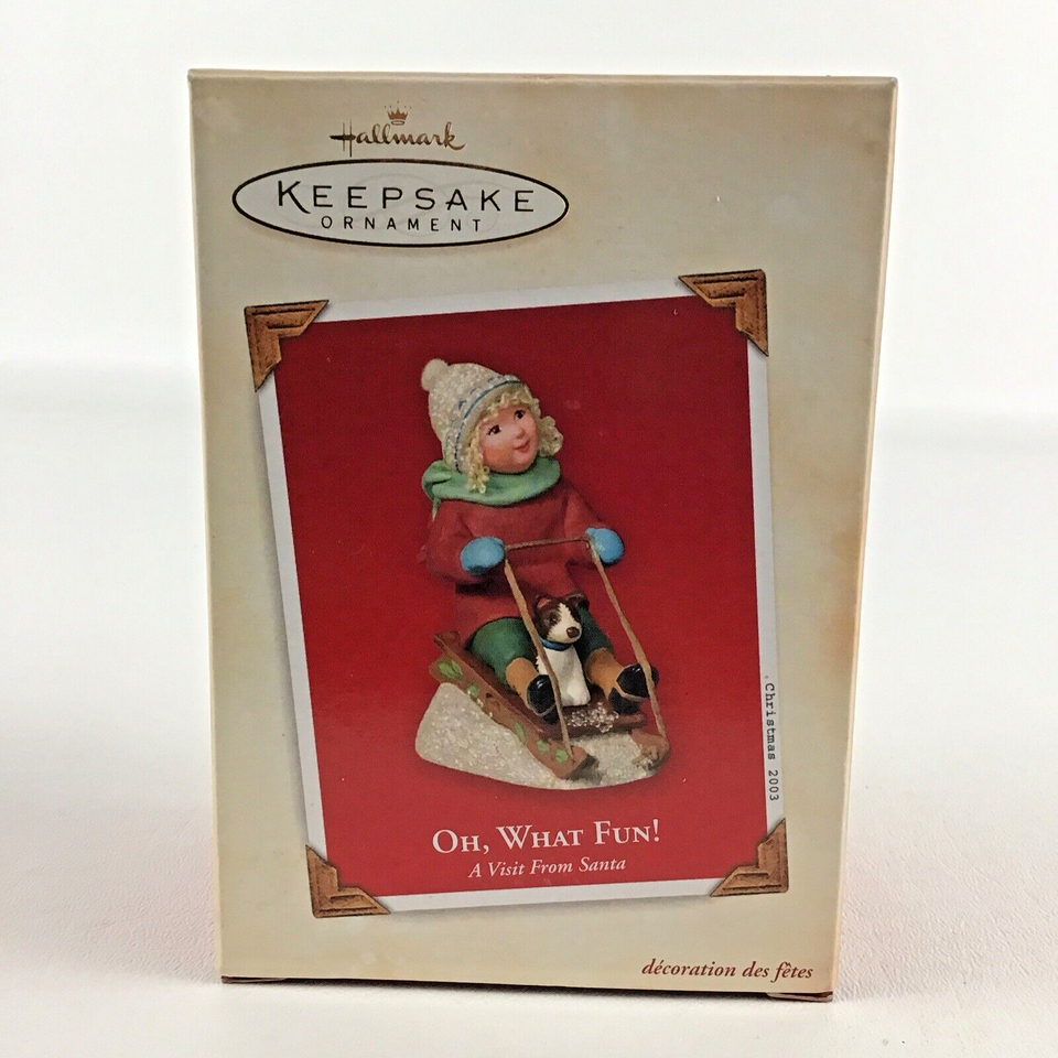 Hallmark Keepsake Christmas Ornament Oh What Fun A Visit From Santa Vintage 2003 - $18.47