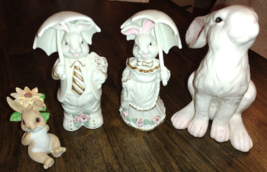 4pc Easter Bunny Spring Table Décor Collectables Rabbits - £27.45 GBP